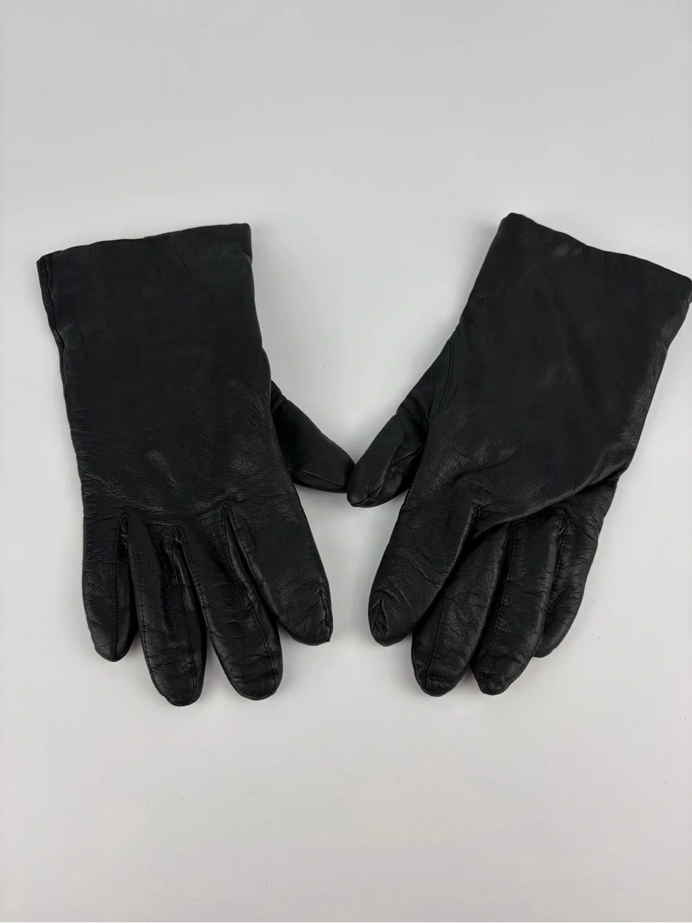 Aris 100% Cashmere Lined Leather Hand Gloves Black 8
